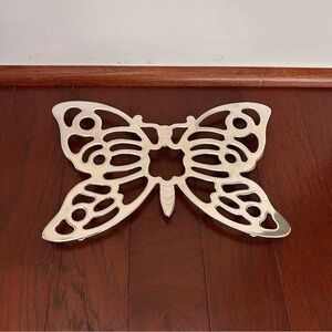 Vintage Leonard Silverplate Butterfly Italian Made Decorative Hot Plate MCM